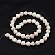 Faceted Round Natural Magnesite Beads Strands G-O111-02-10mm-2