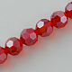Chapelets de perles en verre électroplaqué EGLA-R015-6mm-20-2