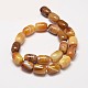 Barrel Natural Striped Agate/Banded Agate Bead Strands G-M257-18x13mm-14-2