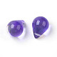 透明樹脂チャーム  ティアドロップ  紫色のメディア  9.5~10x13mm  穴：0.8mm RESI-G014-10x13mm-16-2