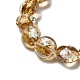 Perles rondes plates faites à la main en sable d'or et en sable d'argent FOIL-C001-02E-3
