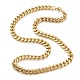 Placcatura ionica (ip) 304 set di gioielli per bracciali e collane con catena a maglia cubana in acciaio inossidabile SJEW-B019-03C-G-4