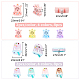 CHGCRAFT 16Pcs 8 Colors Silicone Focal Beads Bubble Tea Silicone Beads Ferris Wheel Flatback Beads for Pens Phone Case Jewellety Keychain Scrapbook Making SIL-CA0001-48-2