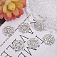 CHGCRAFT 6Pcs Rhinestone Shank Buttons Sew on Rhinestone Buttons Flower Crystal Buttons Embellishments for Jewelry Making Clothes Earring Wedding Decoration BUTT-CA0001-16A-4
