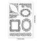 GLOBLELAND Vintage Baroque Frame Clear Stamps European Style Border Silicone Clear Stamp Seals for Cards Making DIY Scrapbooking Photo Journal Album Decoration DIY-WH0167-56-956-6