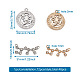 Craftdady 4 ensembles 4 styles pendentif bijoux en alliage de zinc FIND-CD0001-09-5