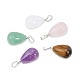 CHGCRAFT 10Pcs 5Styles Teardrop Shaped Charms Natural Stone Pendants for DIY Jewelry Making Decoration G-CA0001-66-2