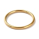 Chapado en iones (ip) 304 anillo de dedo de banda simple de acero inoxidable para mujeres y hombres RJEW-F152-04-3