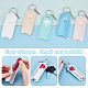 WADORN 5 Colors PU Leather Sleeve Chapstick Pouch Keychain AJEW-WR0001-37-3
