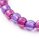 Transparent Acrylic Round Beads Stretch Bracelets for Kids BJEW-JB06505-6