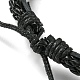 3 Uds. Conjuntos de pulseras de cordón de cuero de imitación trenzado ajustable de 3 estilos BJEW-F458-02-5