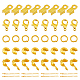DICOSMETIC 1 Sets Jewelry Making Sets Alloy Lobster Claw Clasp Open Jump Ring Crimp Beads Covers Brass Chain Extender Golden Bead Tip Necklace Bracelet Connector DIY Bracelet Jewelry Making DIY-DC0001-73G-1