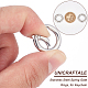 Unicraftale 4Pcs 304 Stainless Steel Spring Gate Rings STAS-UN0041-71-4