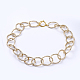 Aluminum Textured Cable Chain Bracelets & Necklaces Jewelry Sets SJEW-JS01094-03-7