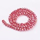 Electroplate Glass Beads Strands X-GLAA-F001-6x4mm-04AB-2