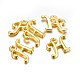 Ciondoli in lega di metallo placcato oro X-PALLOY-P097-01-H-2