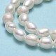 Hebras de perlas de agua dulce cultivadas naturales PEAR-J006-11A-01-4