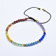 Mixed Stone Braided Bead Bracelets BJEW-I258-N-1
