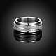 Titanio acciaio 316l anelli a larga banda alla moda RJEW-BB07150-8-2