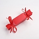キャンディー形状の厚紙箱  結婚式の誕生日パーティーのギフトボックス  リボン飾り付き  レッド  18.5x4x4cm CON-G008-A02-1