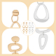 Anattasoul 4 пара 4 стильных полые серьги-гвоздики из сплава в форме слезы для женщин EJEW-AN0004-34-3