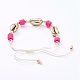 Bracelets de perles tressées en fil de nylon BJEW-JB05074-04-2