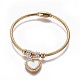 304 Stainless Steel Charms Bangles BJEW-P258-05-3