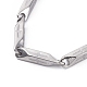 Bracelets unisexees avec chaîne de maillon de barre en 304 acier inoxydable BJEW-E372-09-3