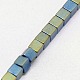 Electroplate Non-magnetic Synthetic Hematite Beads Strands G-J170B-3x3mm-05-3
