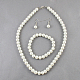 Imitations de perles en verre ensembles de bijoux: colliers SJEW-R125-9-1