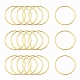 イオンプレーティング（ip）304ステンレス鋼リンクリング  ニッケルフリー  丸いリング  ゴールドカラー  10x0.8mm STAS-S079-13-B02-NF-1