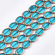 Electroplate Glass Beads Strands EGLA-S188-03F-1