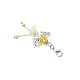Подвесные украшения в виде ангела из стекла и акрила HJEW-JM03329-04-5