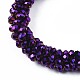 Faceted Electroplate Glass Beads Stretch Bracelets BJEW-S144-002G-06-4
