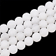 Chapelets de perles de jade blanche naturelle G-T106-321-1
