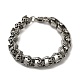 Tibetan Style Alloy Skull Link Chain Bracelet for Men WG20047-01-1