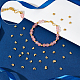 Unicraftale 100 pz 4.5mm in acciaio inossidabile crimp bead nodo dorato copre punta finale semicircolare perline aperte perline di metallo per braccialetto fai da te creazione di gioielli foro 2mm STAS-UN0043-65-2