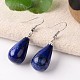Natural Lapis Lazuli Drop Dangle Earrings X-EJEW-J086-01-1