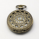 Vintage plats ronds alliage de zinc cadrans creux de montres à quartz pour création de montre de poche collier pendentif  WACH-R005-29-1