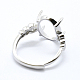 925 Sterling Silber Finger Ring Komponenten STER-G027-04P-2