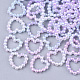 Reliure arc-en-abs en plastique imitation perles OACR-T015-04-01-1