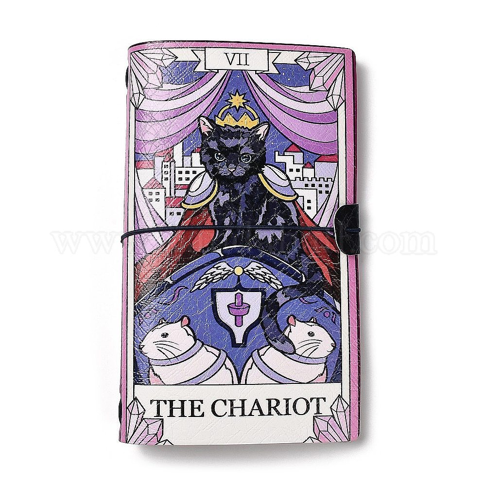 Wholesale Tarot Card The Chariot VII Cat Theme PU Imitation Leather