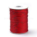 Cordes en polyester ciré coréen tressé, rouge, 1.5mm, environ 174.97 yards (160 m)/rouleau