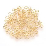 304 Edelstahl offenen Ringe springen, Nickelfrei, echtes 18k vergoldet, 24 Gauge, 2.5x0.5 mm, Innendurchmesser: 1.5 mm, ca. 650 Stk. / 5 g