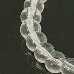6mm Transparent Clear Round Glass Spacer Beads Strands, 6mm, Hole: 1mm, about 50pcs/strand, 13 inch