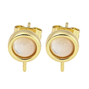 Серьга-гвоздик из латуни с морской ракушкой KK-Q820-05G