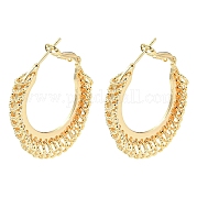 Brass Hoop Earrings EJEW-K264-04G