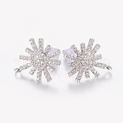 Латунные серьги-гвоздики из циркония ZIRC-E132-17P
