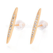 Серьги-гвоздики из циркония EJEW-T047-37G