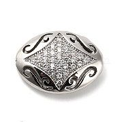 Латунные микро проложить кубического циркония бусы KK-L229-025P